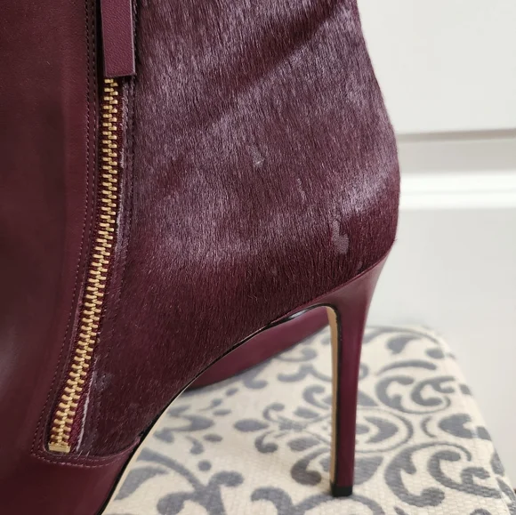 SOLD!!!! Michael Kors Burgundy Ankle Booties - Picture 5 of 10